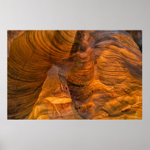 Brown rock formation poster