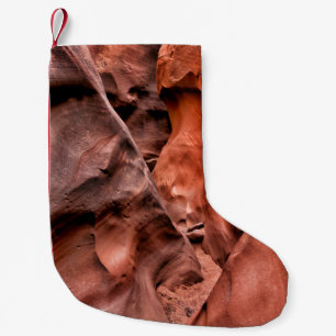 Brown rock formations small christmas stocking
