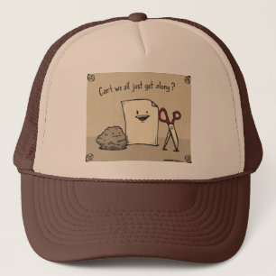 Brown Rock Paper Scissors Hat