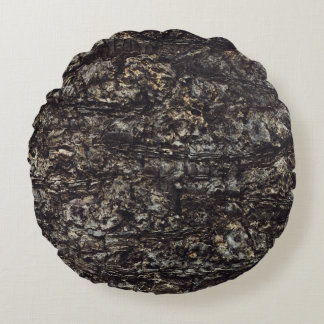 Brown rock round pillow