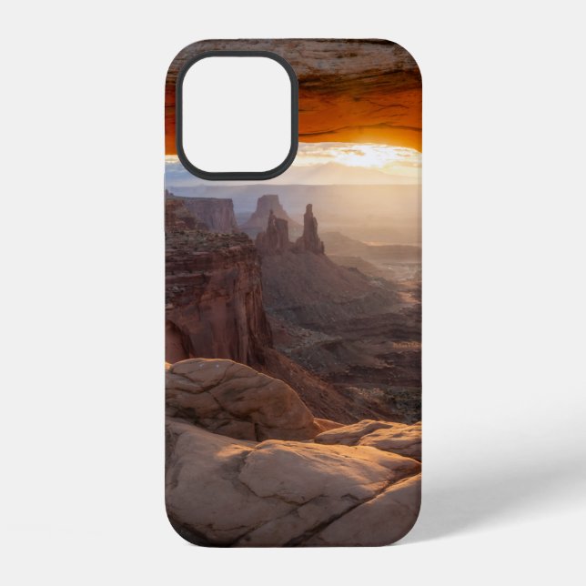 BROWN ROCKY MOUNTAIN DURING SUNSET iPhone CASE (Back)
