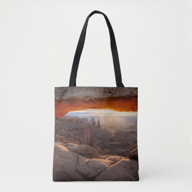 BROWN ROCKY MOUNTAIN DURING SUNSET TOTE BAG (Front)