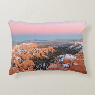 BROWN ROCKY MOUNTAIN UNDER BLUE SKY ACCENT PILLOW