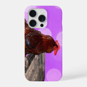 Brown Rooster Nosy Parker, iPhone 15 Pro Case