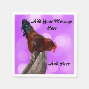Brown Rooster Nosy Parker, Napkin