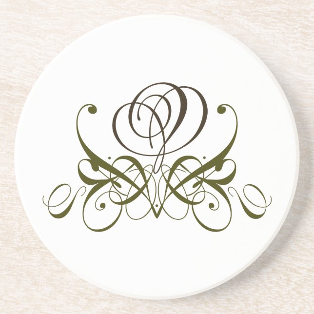 Brown Rose Coaster (Front)