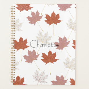 Brown rouge automne Floral Feuille Y2K Motif