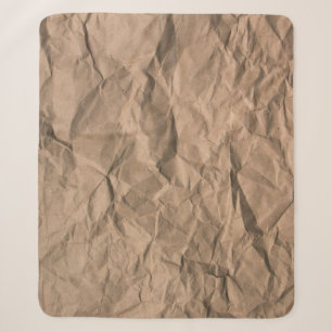 Brown rough crumpled recycled paper texture sherpa blanket