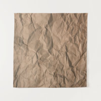 Brown rough crumpled recycled paper texture