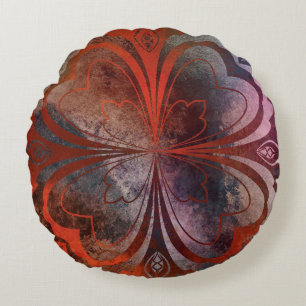 brown round pillow