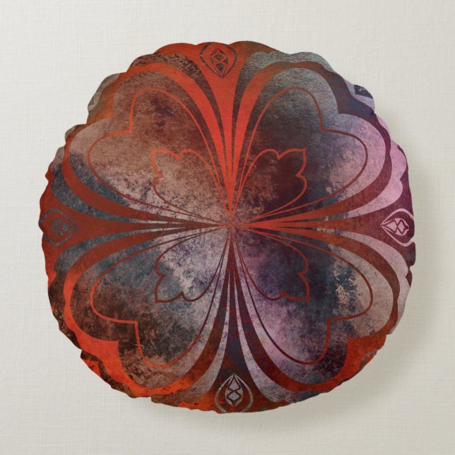 brown round pillow (Front)