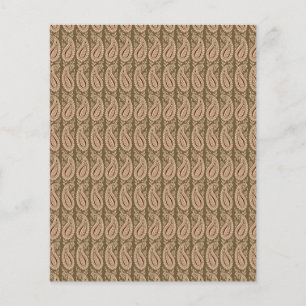 Brown rug featuring a detailed motif pattern with  flyer
