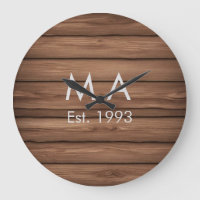 Brown rustic boho add name letter year date text
