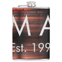 Brown rustic brick stone add name letter year date