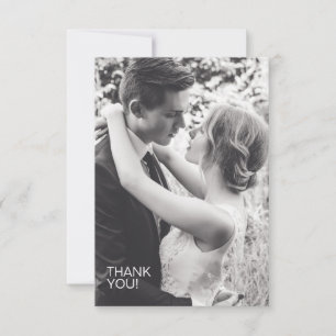 Brown Rustic Chic Wedding Thank You Card