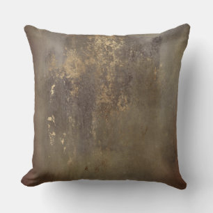 Brown rustic industrial CARGO custom Nr Throw Pillow