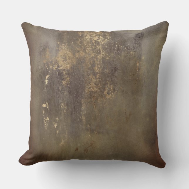 Brown rustic industrial CARGO custom Nr  Throw Pillow (Front)