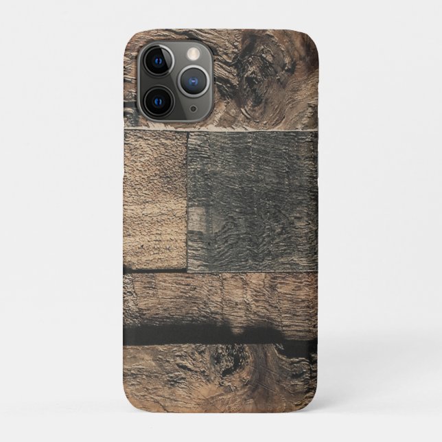 Brown Rustic Old Wood Board Plank Texture Case-Mate iPhone Case (Back)