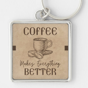 Brown Rustic Vintage Keychain