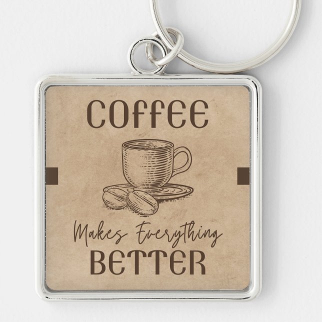 Brown Rustic Vintage Keychain (Front)