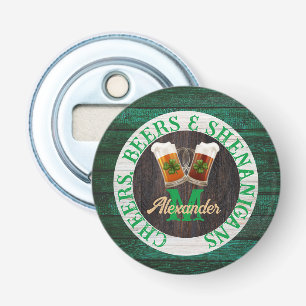 Brown Rustic Wood Cheers Beers Shenanigans  Bottle Opener