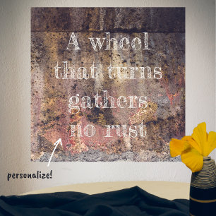 Brown rusty customizable poster