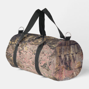 Brown rusty pattern duffle bag