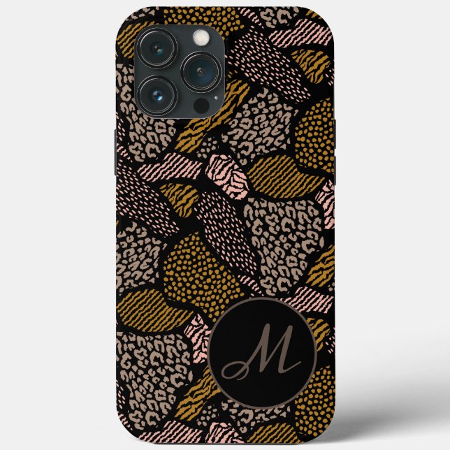 Brown Safari Animal Print Case-Mate iPhone Case (Back)