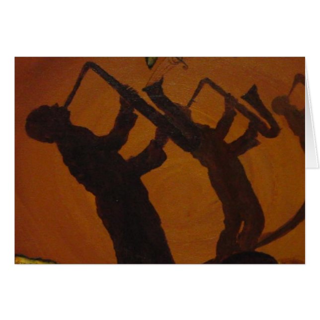 Brown Saxiphone Art Jazz (Front Horizontal)