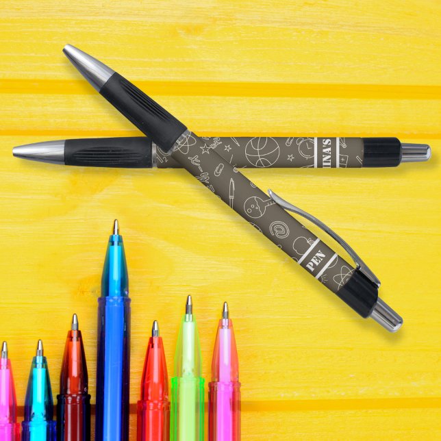 Brown School elements pattern personalized Pen (Brown School elements pattern personalized Pen)