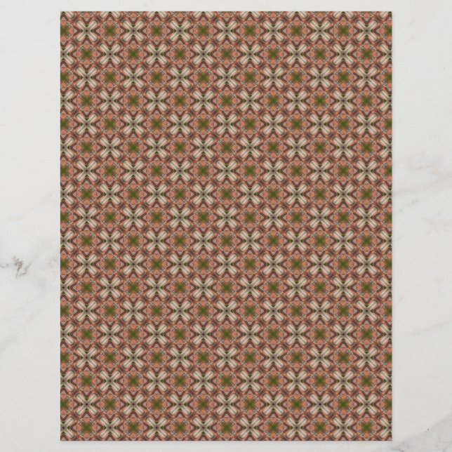 Brown Scrapbook Paper Sheet (Front)