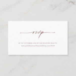 Brown Script Website RSVP  Enclosure Card