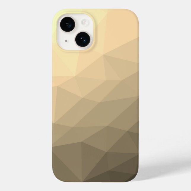 Brown sepia Gradient Geometric Mesh Pattern Case-Mate iPhone Case (Back)