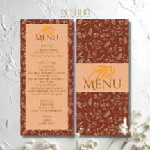 Brown shades Fall Autumn Leaves Flat Menu