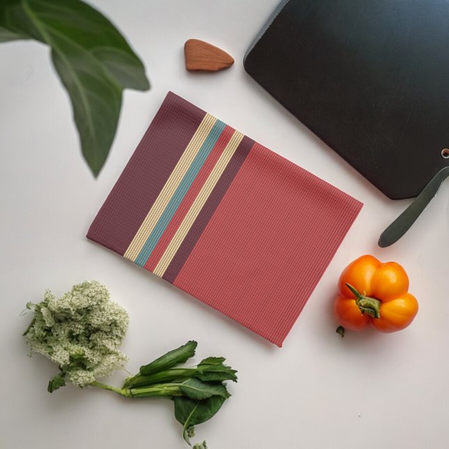 Brown Shades Stripe Kitchen Towel (Kitchen Towel)