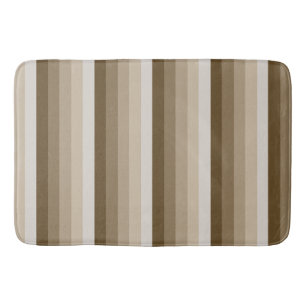 Brown shadow stripes bath mat