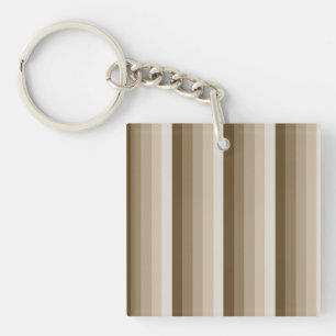 Brown shadow stripes keychain