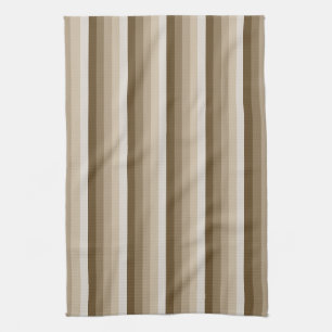 Brown shadow stripes kitchen towel
