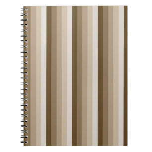 Brown shadow stripes notebook