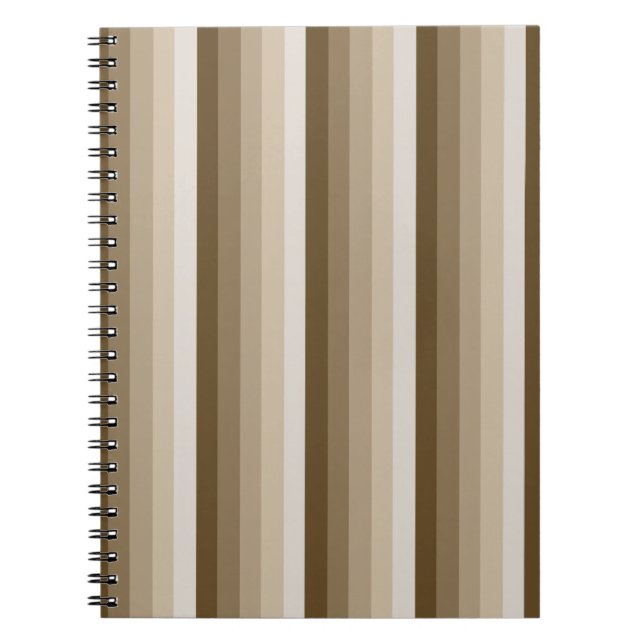 Brown shadow stripes notebook (Front)