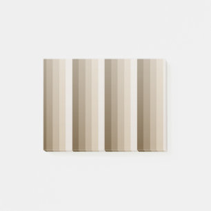 Brown shadow stripes post-it notes