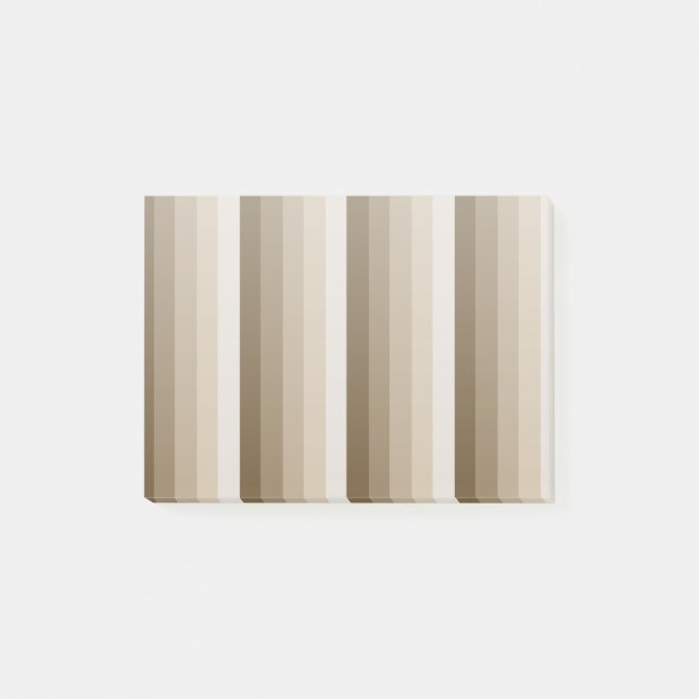 Brown shadow stripes post-it notes (Front)