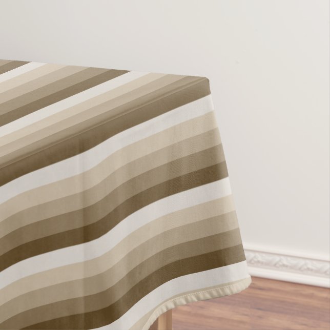 Brown shadow stripes tablecloth (In Situ)