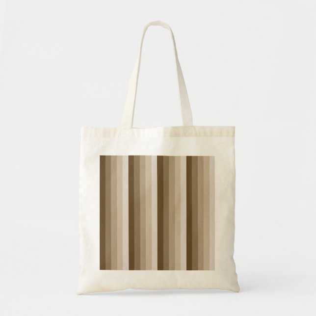 Brown shadow stripes tote bag (Front)