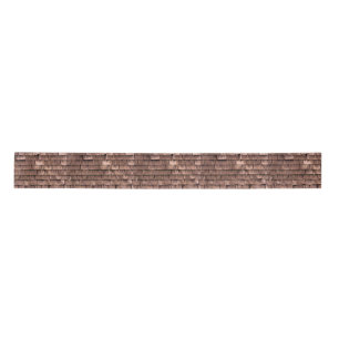 Brown Shingle Roof Rustic Rural Country Satin Ribbon