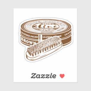 Brown shoe polish tin