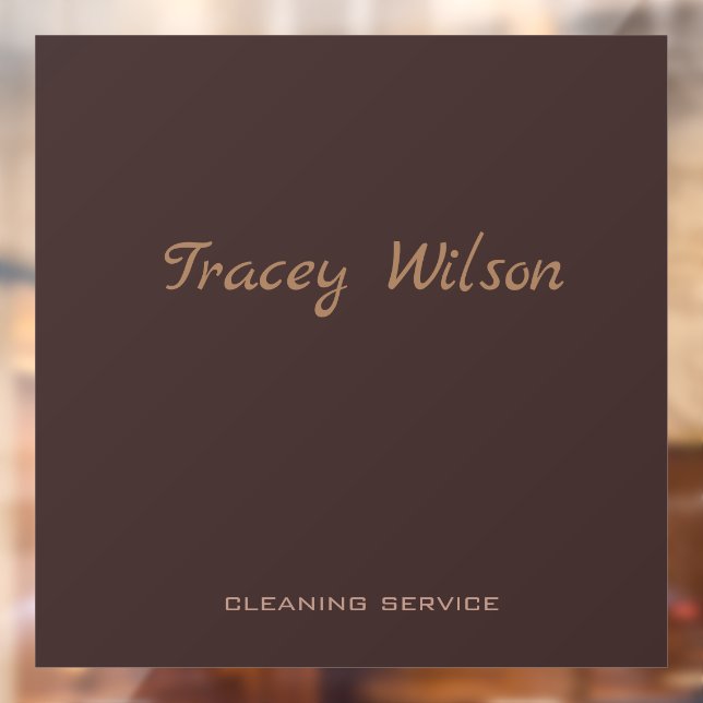 Brown simple business window cling (Sheet 2)