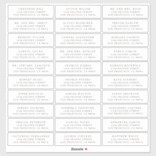 Brown simple  Mariage invité Étiquettes de adresse