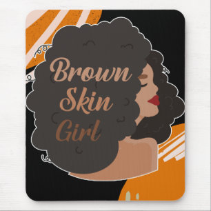 Brown Skin Girl Mouse Pad