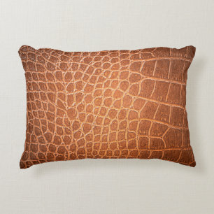 Brown skin leather texture use for background accent pillow